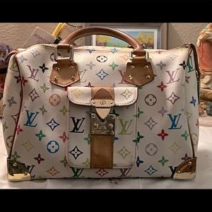 LOUIS VUITTON MURAKAMI X LOUIS VUITTON WHITE MONOGRAM MULTICOLORE SPEEDY